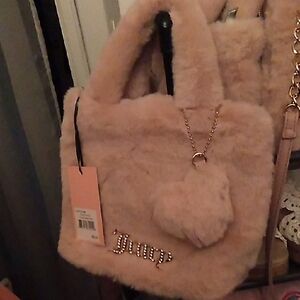 Juicy Couture Plush Pink Tote Crossbody